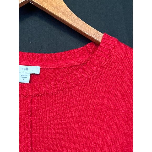 J JILL Fall/Winter Red Sweater 3/4 Sleeve w/ Pockets Business Casual Holiday L - Picture 5 of 14